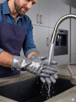 Silikon Grill- und Hitzeschutzhandschuhe, 1 Paar