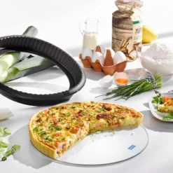 Silikon-Quicheform mit Glasboden