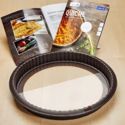 Silikon-Quicheform mit Glasboden