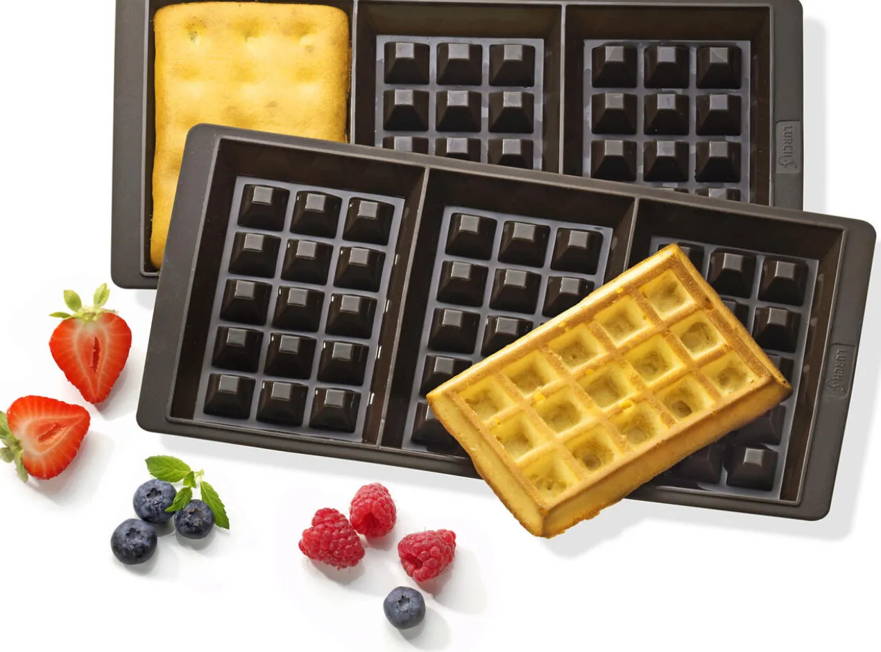 Silikon Waffel-Backform, 2er-Set