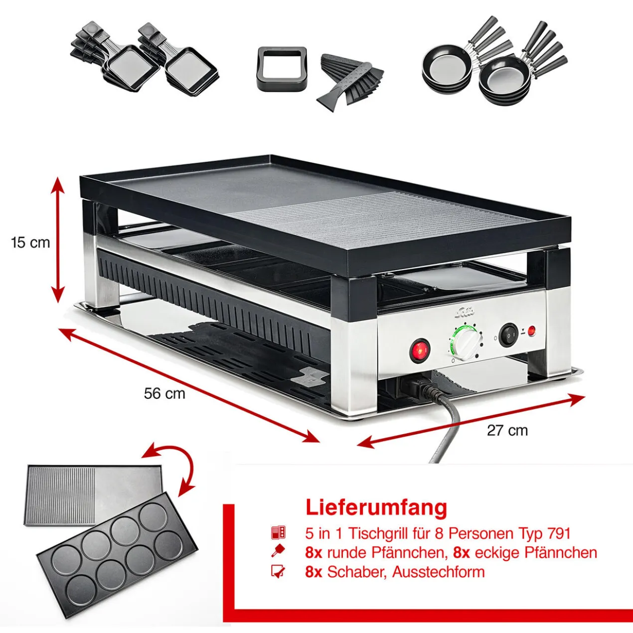 Solis 5-in-1-Raclettegrill