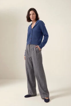 st.Ann Flexible Wide-leg-Nadelstreifenhose