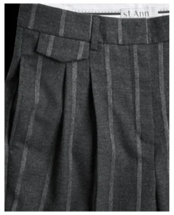 st.Ann Flexible Wide-leg-Nadelstreifenhose