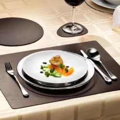 tableMat, 2er-Set, oval oder eckig, Braun/Schwarz