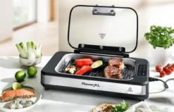 Tischgrill mit integriertem Rauchabzug