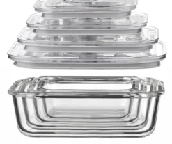 Vakuumdosen aus Glas, 4er-Set