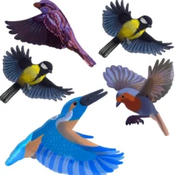 Vogelschutzaufkleber mit farbiger Innenseite, 10er-Set