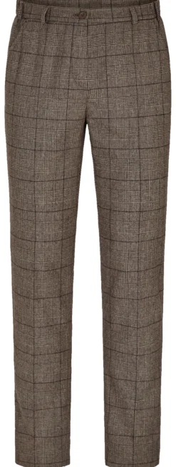 Waschbare Schurwoll-Glencheckhose