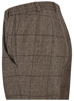 Waschbare Schurwoll-Glencheckhose