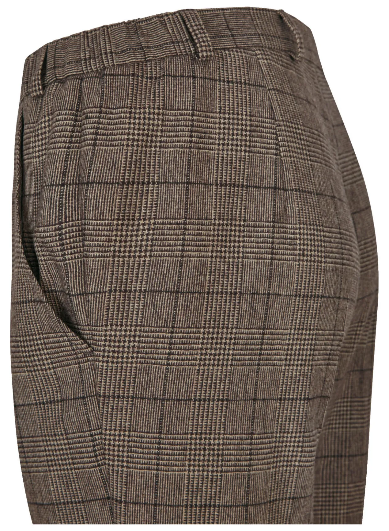 Waschbare Schurwoll-Glencheckhose