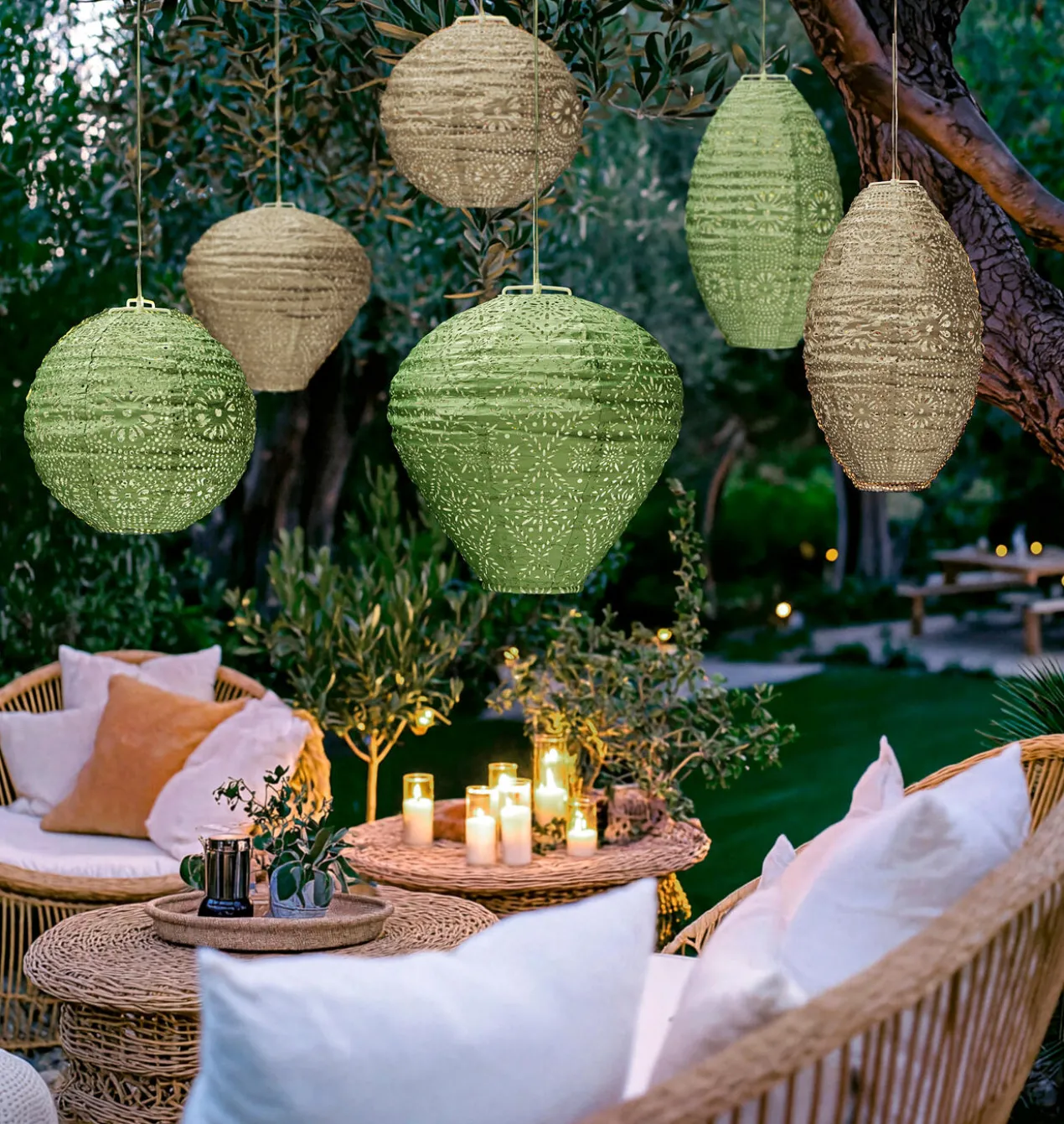 Wetterfeste Lampions mit Solar und LEDs