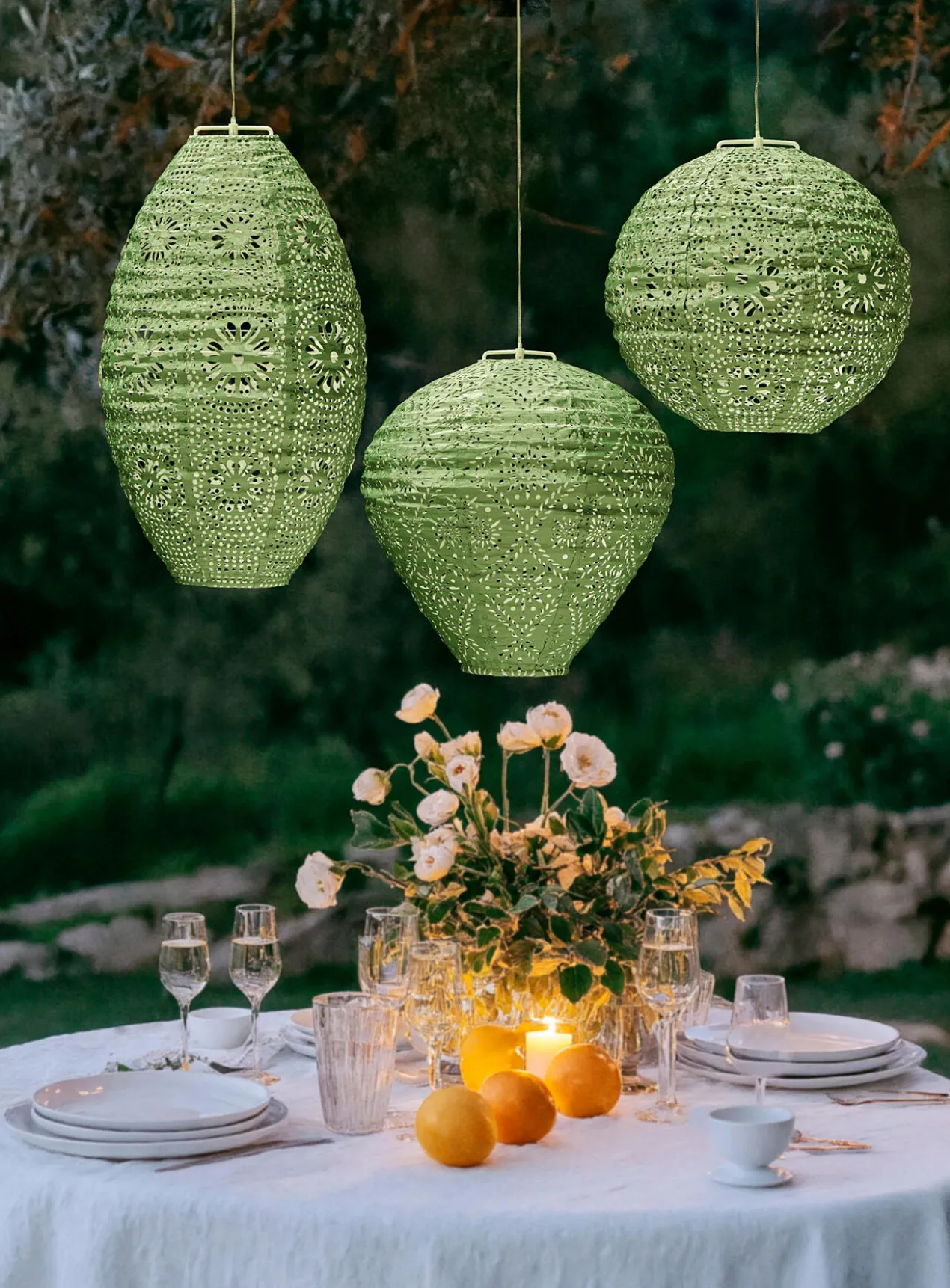 Wetterfeste Lampions mit Solar und LEDs