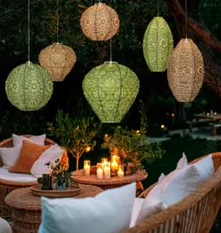 Wetterfeste Lampions mit Solar und LEDs