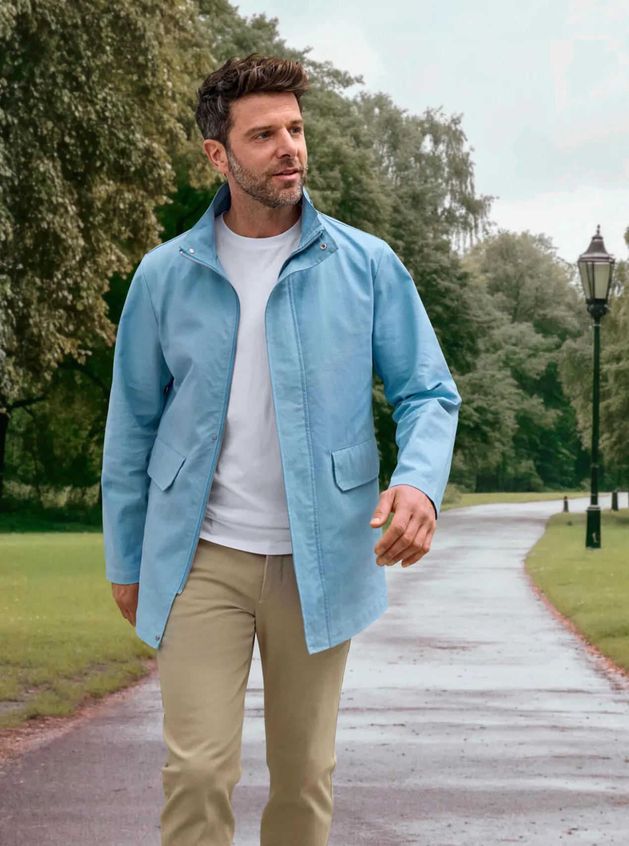 Wetterfester Leinen-Parka