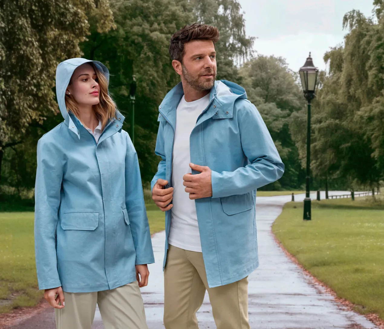 Wetterfester Leinen-Parka