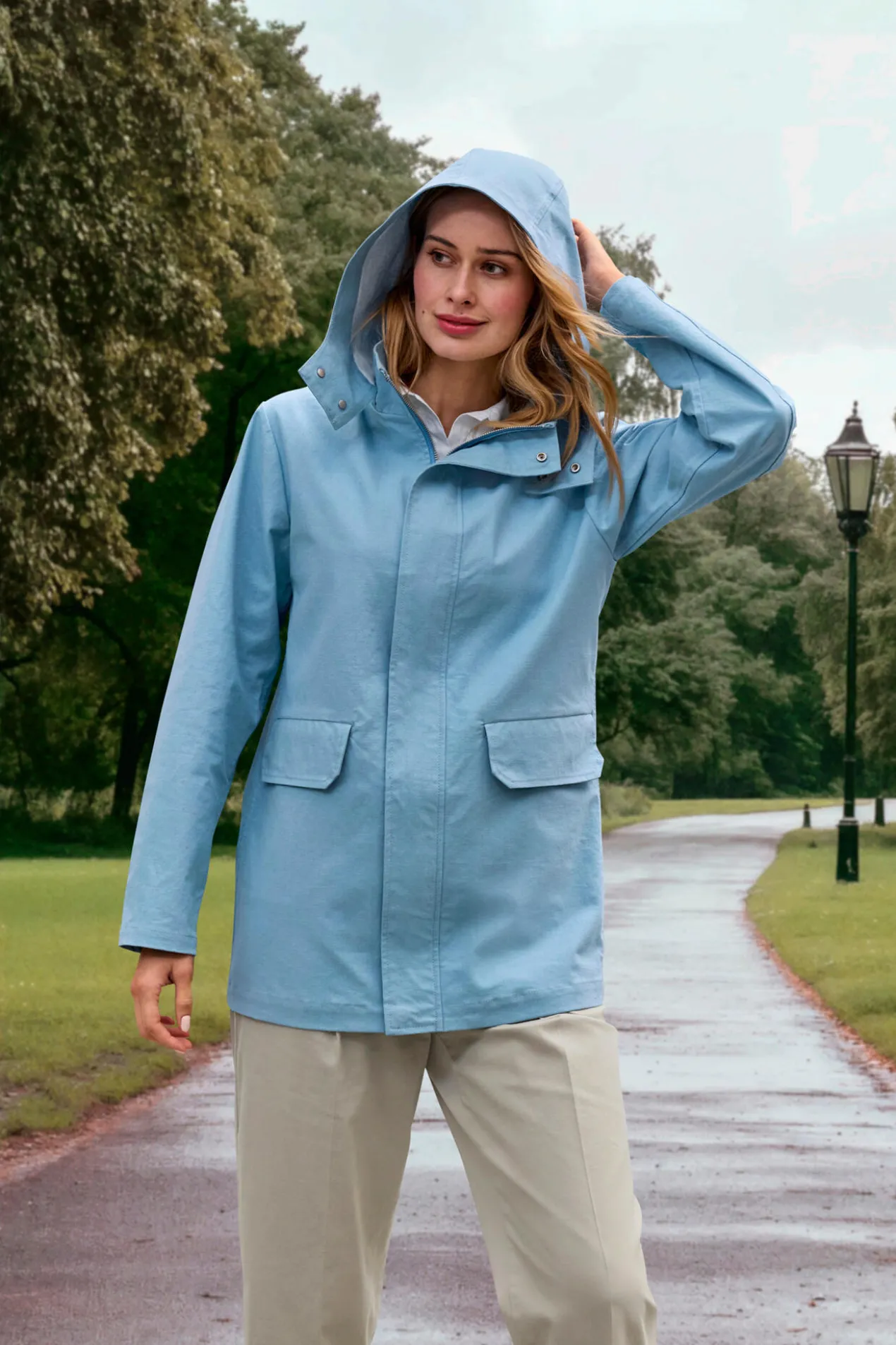 Wetterfester Leinen-Parka
