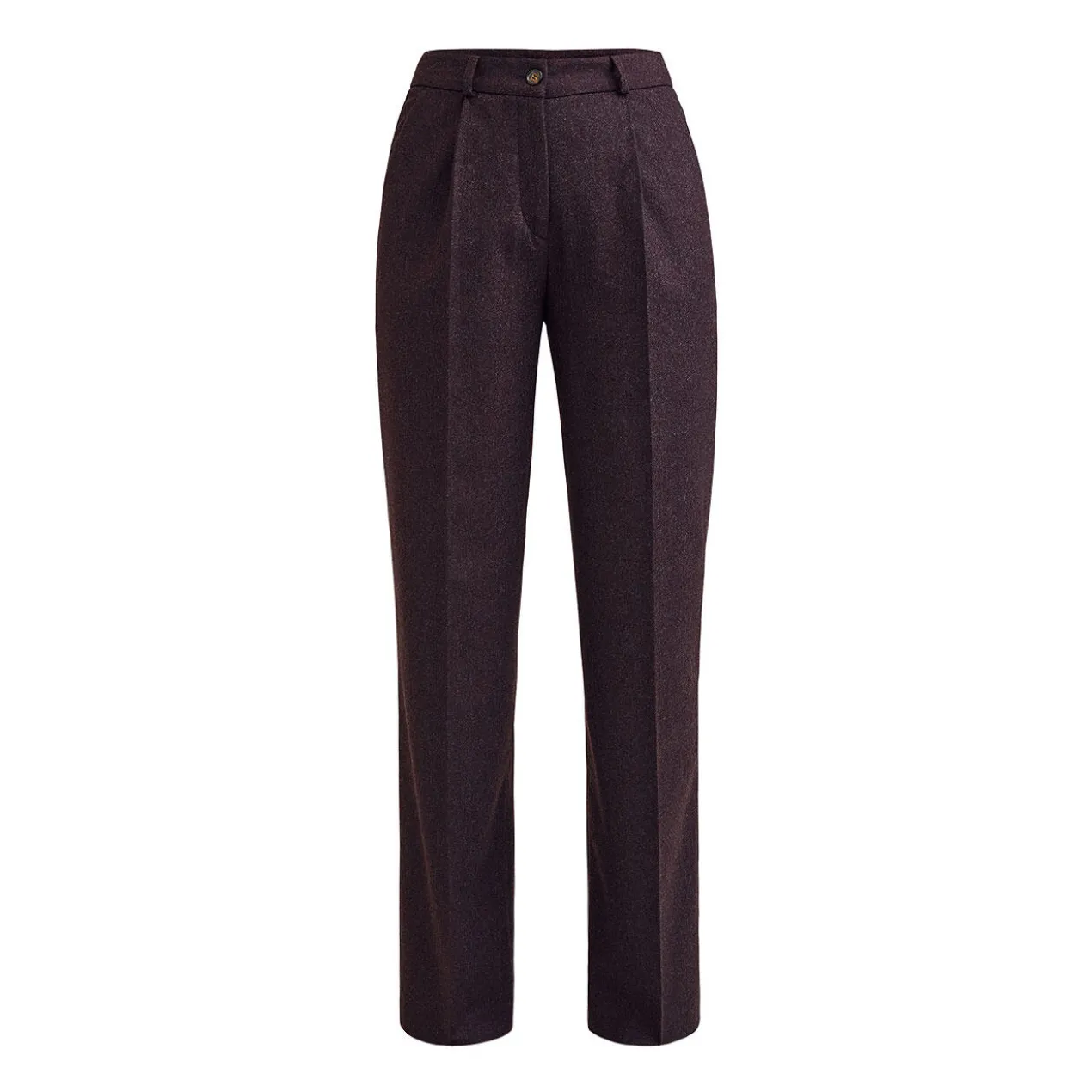 Wide-leg-Schurwollhose