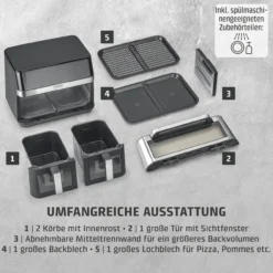 XXL-Duo-Heißluftfritteuse