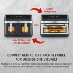 XXL-Duo-Heißluftfritteuse