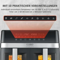 XXL-Duo-Heißluftfritteuse