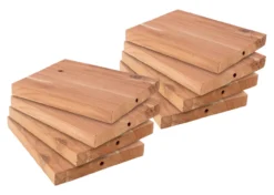 Zedernholz-Bügel mit Steg, 5er-Set