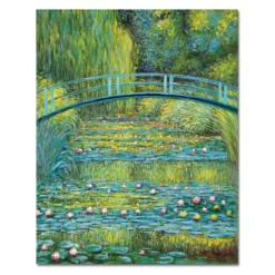 Zhao Xiaojie malt Monet – Bridge over a Pond of Water Lilies