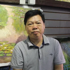 Zhao Xiaojie malt Monet – Frau mit Sonnenschirm