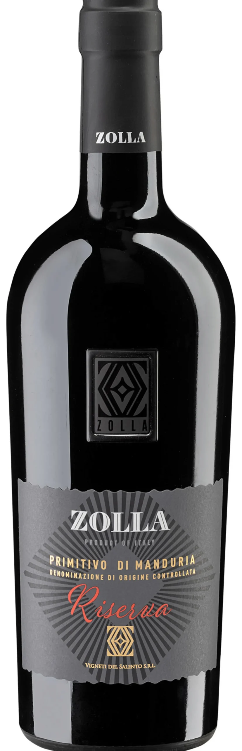 Zolla Riserva Primitivo 2018, Fantini, Vigneti del Salento, Primitivo di Manduria DOC, Italien